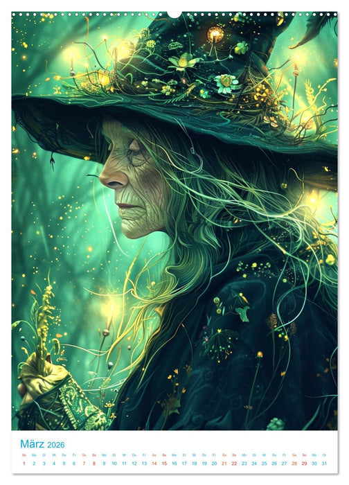Hexenkunst im Jahreskreis (CALVENDO Wandkalender 2026)