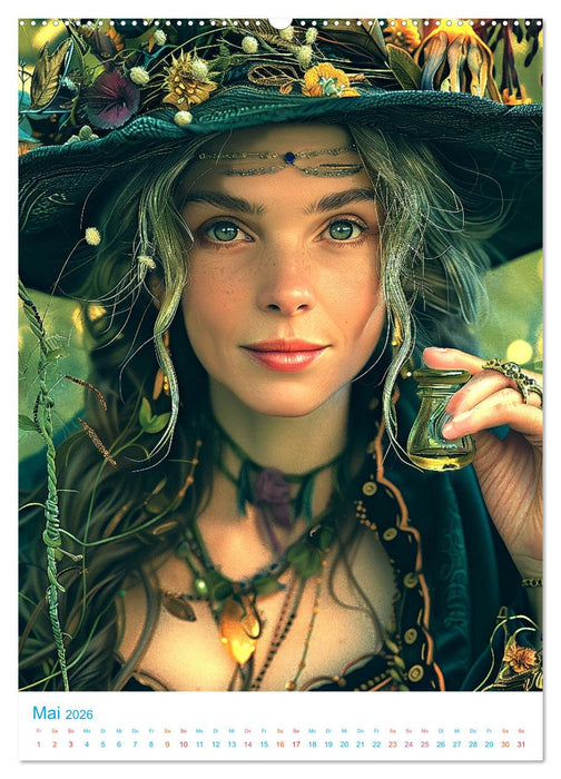 Hexenkunst im Jahreskreis (CALVENDO Wandkalender 2026)