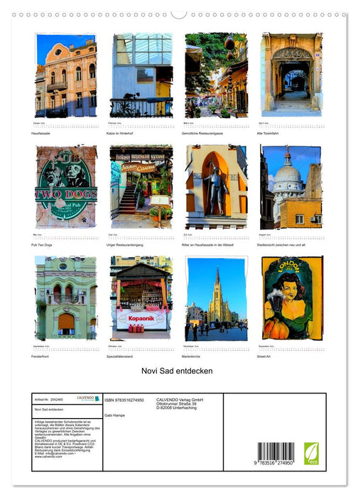 Novi Sad entdecken (CALVENDO Premium Wandkalender 2026)