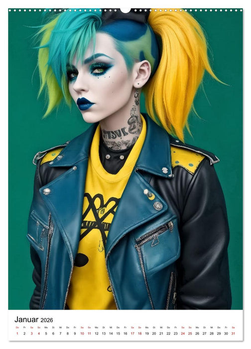 Punk Girls mit einer Prise New Wave (CALVENDO Premium Wandkalender 2026)
