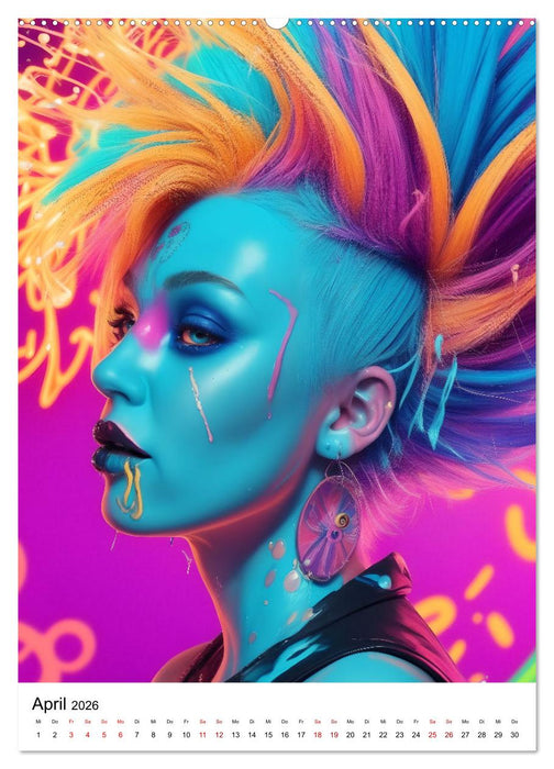 Punk Girls mit einer Prise New Wave (CALVENDO Premium Wandkalender 2026)