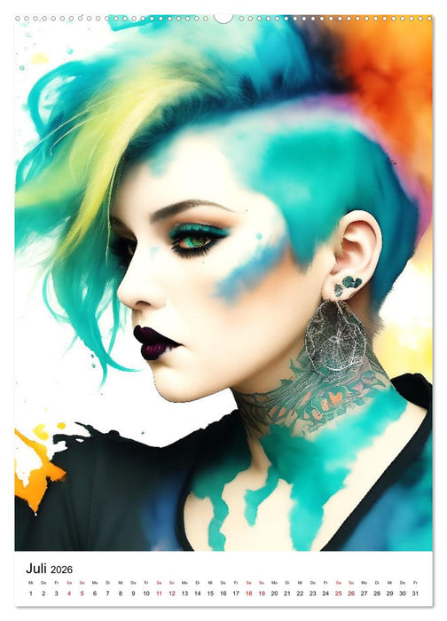Punk Girls mit einer Prise New Wave (CALVENDO Premium Wandkalender 2026)