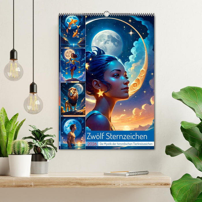 Zwölf Sternzeichen (CALVENDO Wandkalender 2026)