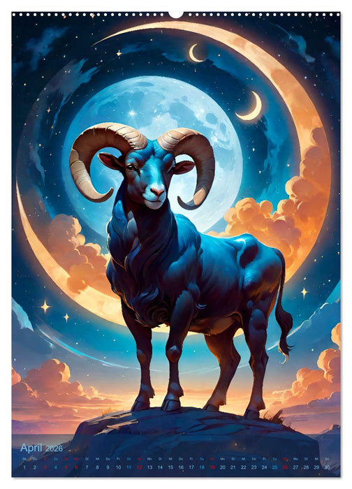 Zwölf Sternzeichen (CALVENDO Wandkalender 2026)