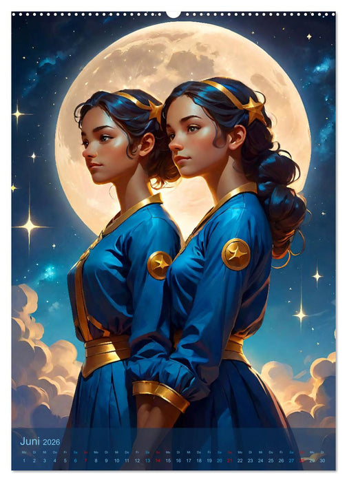 Zwölf Sternzeichen (CALVENDO Wandkalender 2026)