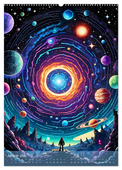 Weltraumträume (CALVENDO Premium Wandkalender 2026)