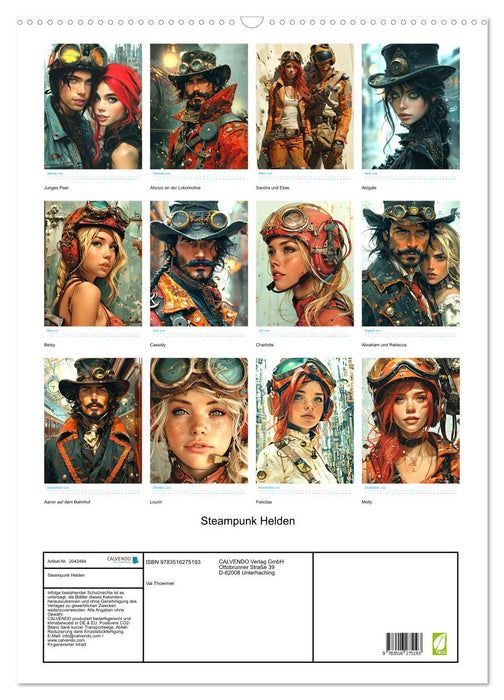 Steampunk Helden (CALVENDO Wandkalender 2026)