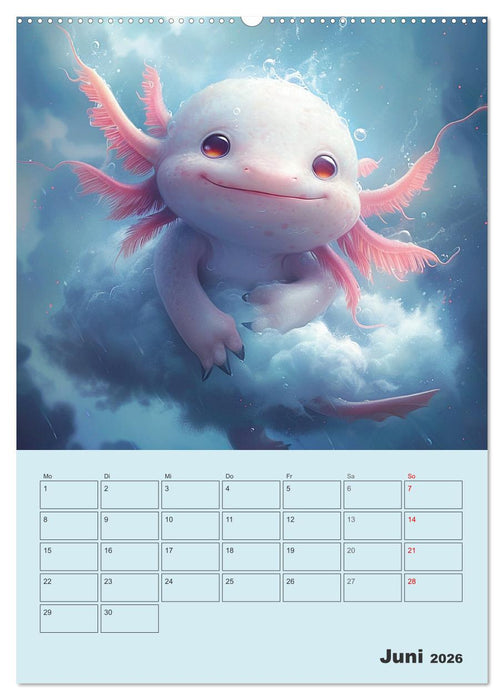 Axolotl. Lustiger Schwanzlurch mit Superkräften (CALVENDO Wandkalender 2026)