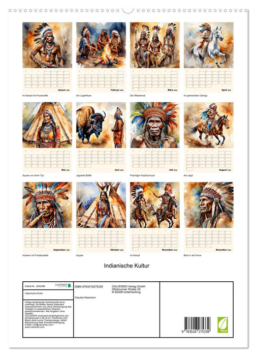 Indianische Kultur (CALVENDO Premium Wandkalender 2026)