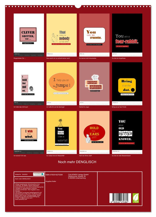 Noch mehr DENGLISCH (CALVENDO Premium Wandkalender 2026)