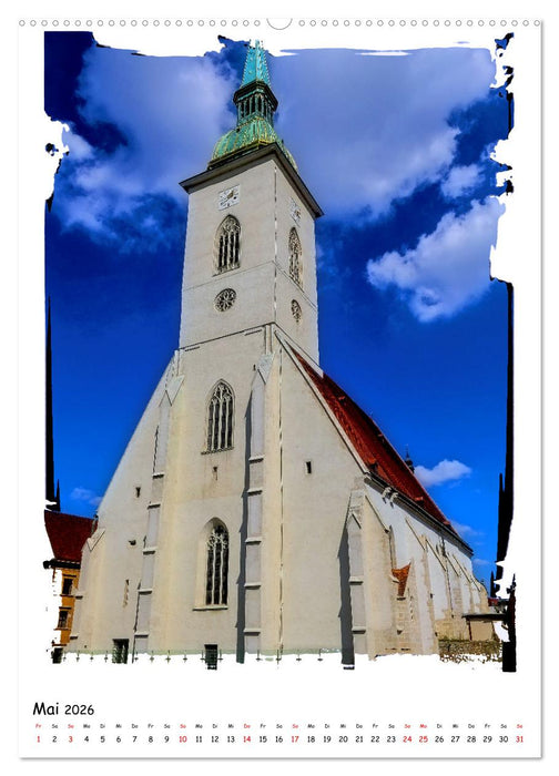 Ein Tag in Bratislava (CALVENDO Wandkalender 2026)