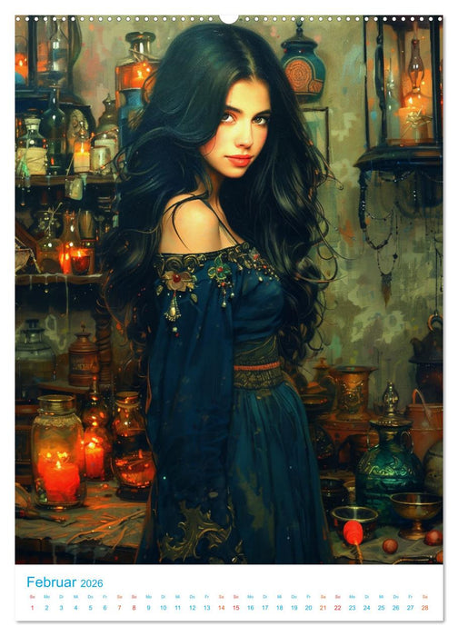 Hexenkunst im Jahreskreis (CALVENDO Premium Wandkalender 2026)