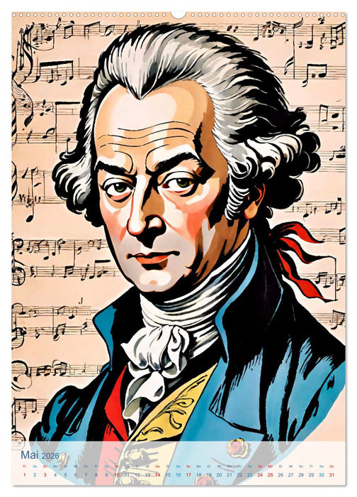 Komponisten der Klassik (CALVENDO Wandkalender 2026)