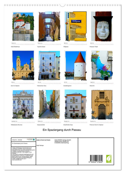 Ein Spaziergang durch Passau (CALVENDO Premium Wandkalender 2026)