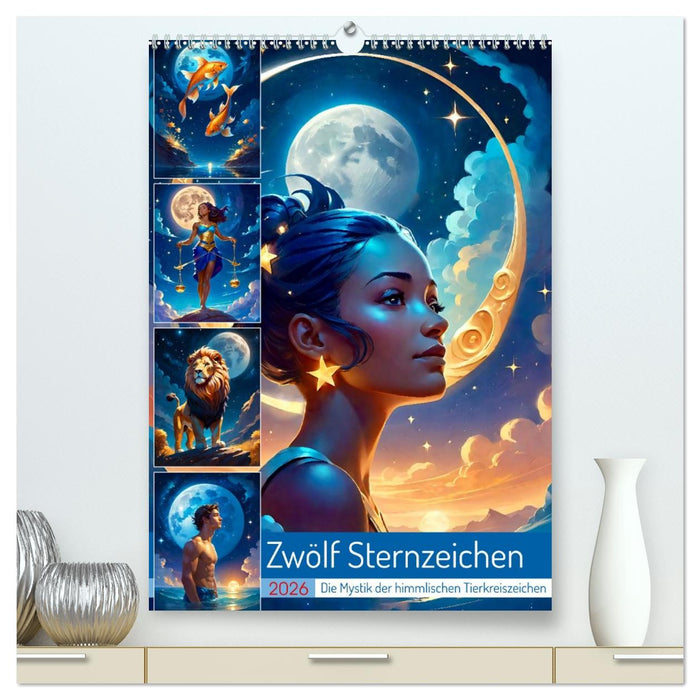 Zwölf Sternzeichen (CALVENDO Premium Wandkalender 2026)