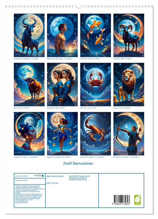 Zwölf Sternzeichen (CALVENDO Premium Wandkalender 2026)