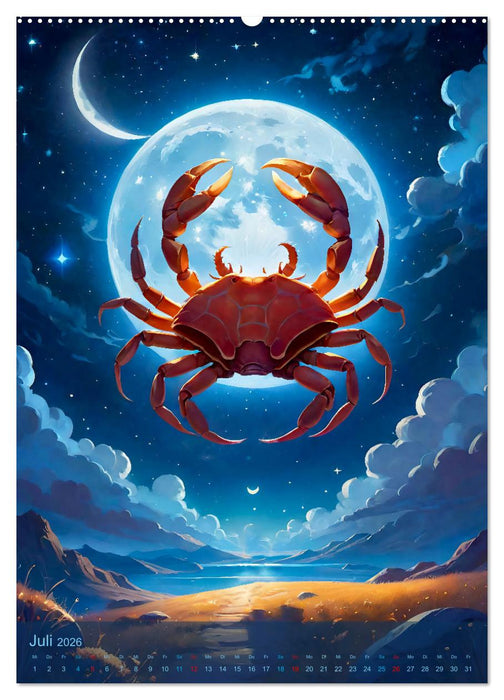 Zwölf Sternzeichen (CALVENDO Premium Wandkalender 2026)