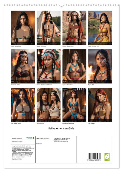 Native American Girls (CALVENDO Premium Wandkalender 2026)