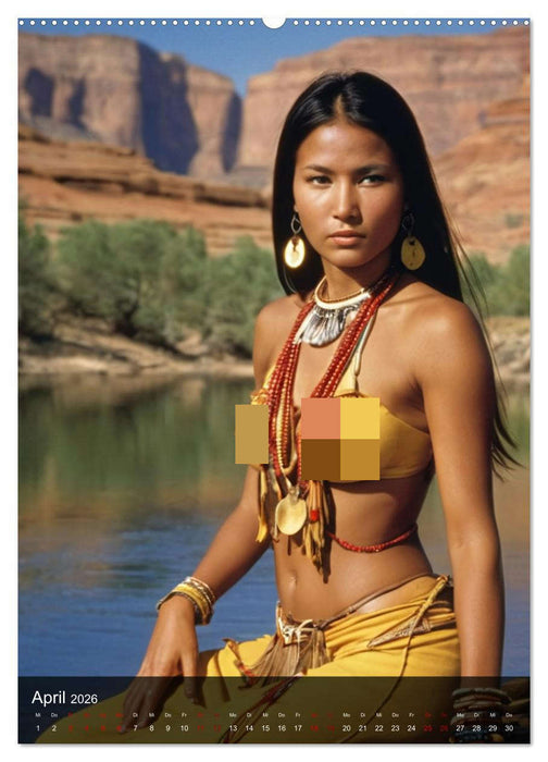 Native American Girls (CALVENDO Premium Wandkalender 2026)