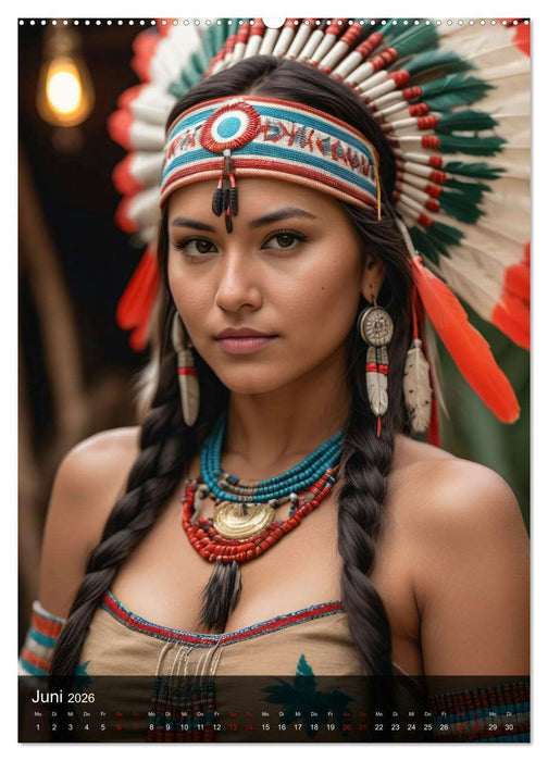 Native American Girls (CALVENDO Premium Wandkalender 2026)