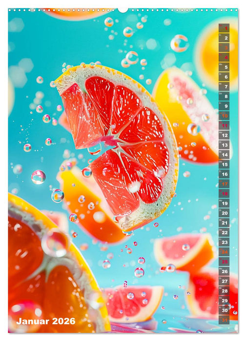 Früchtetraum - Jeden Monat eine fruchtige Überraschung (CALVENDO Premium Wandkalender 2026)