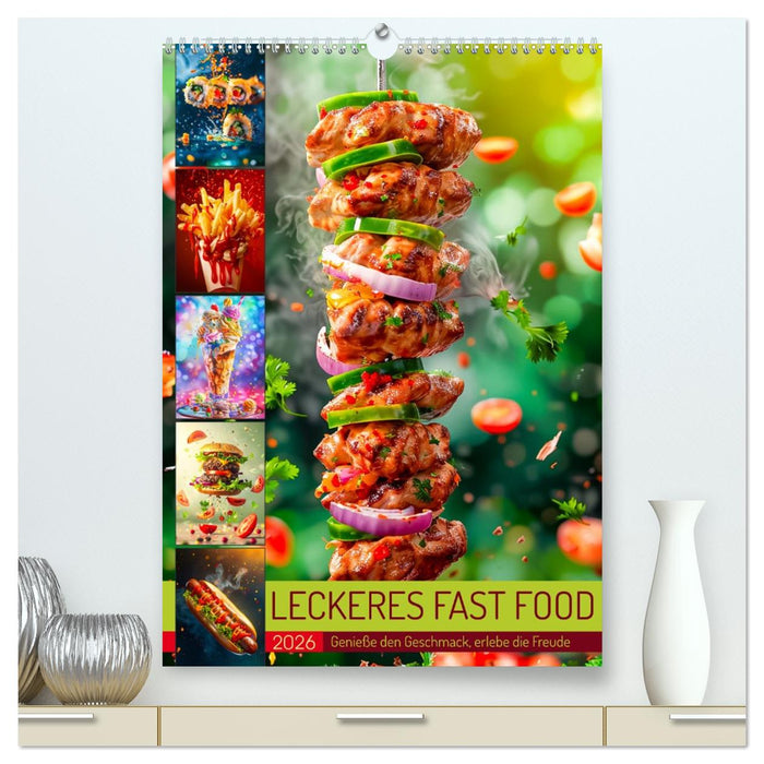 Leckeres Fast Food (CALVENDO Premium Wandkalender 2026)