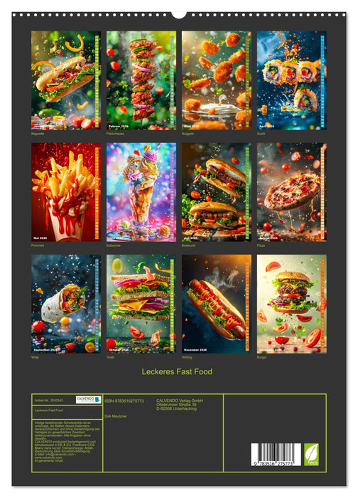 Leckeres Fast Food (CALVENDO Premium Wandkalender 2026)