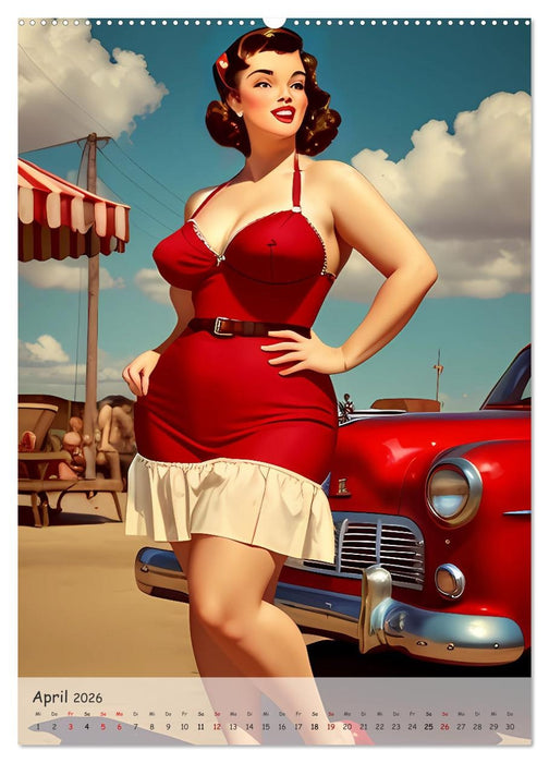 Pin-up Girls - Retro Glamour (CALVENDO Wandkalender 2026)