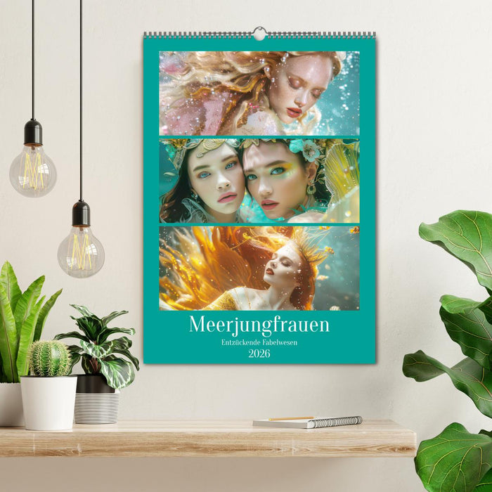 Meerjungfrauen – Entzückende Fabelwesen (CALVENDO Wandkalender 2026)