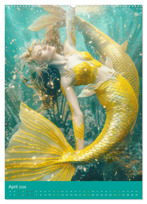 Meerjungfrauen – Entzückende Fabelwesen (CALVENDO Wandkalender 2026)