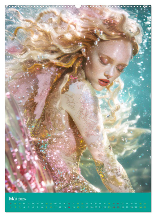 Meerjungfrauen – Entzückende Fabelwesen (CALVENDO Wandkalender 2026)