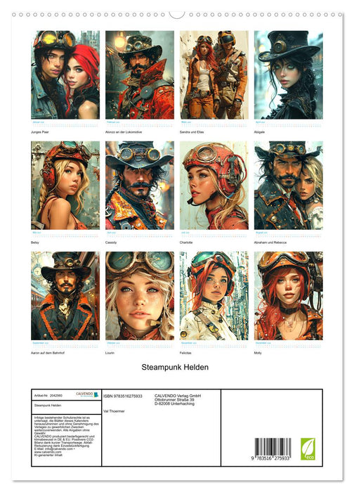 Steampunk Helden (CALVENDO Premium Wandkalender 2026)