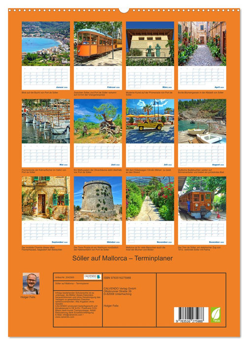 Sóller auf Mallorca – Terminplaner (CALVENDO Premium Wandkalender 2026)