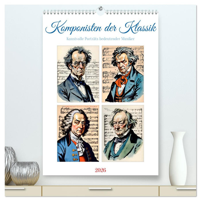 Komponisten der Klassik (CALVENDO Premium Wandkalender 2026)
