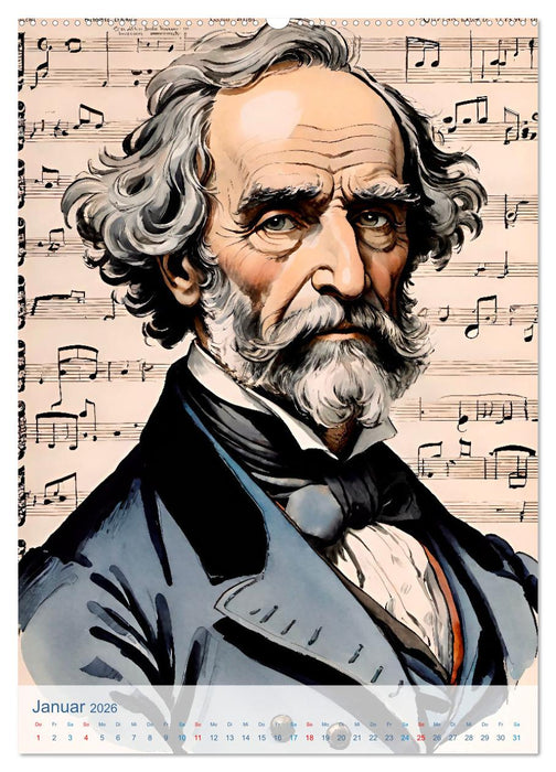 Komponisten der Klassik (CALVENDO Premium Wandkalender 2026)