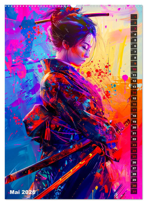 Samurai - Onna Bugeisha (CALVENDO Premium Wandkalender 2026)