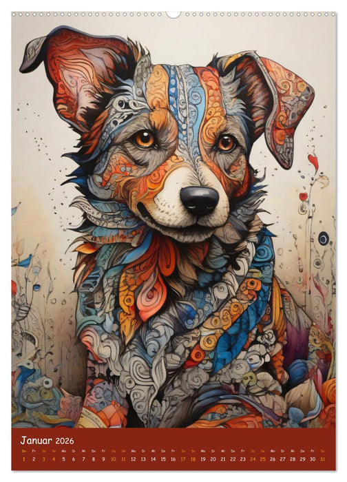 Zentangle Zoo im Kinderzimmer (CALVENDO Wandkalender 2026)