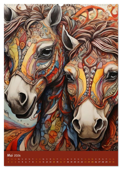 Zentangle Zoo im Kinderzimmer (CALVENDO Wandkalender 2026)