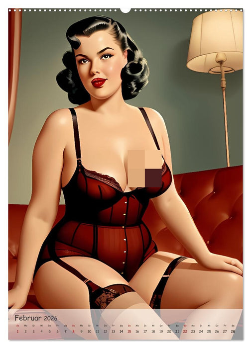 Pin-up Girls - Retro Glamour (CALVENDO Premium Wandkalender 2026)