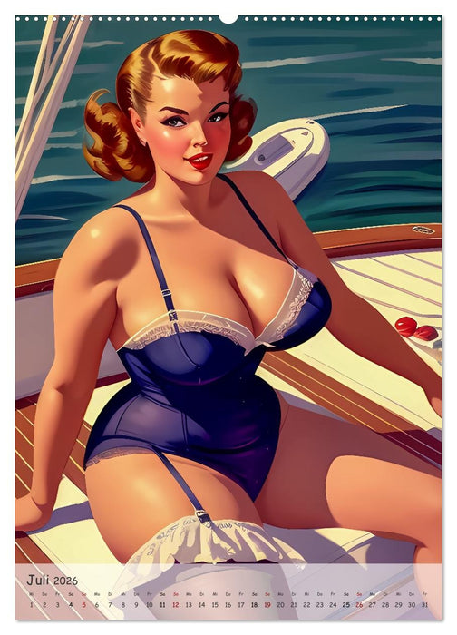 Pin-up Girls - Retro Glamour (CALVENDO Premium Wandkalender 2026)