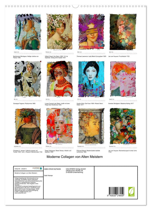 Moderne Collagen von Alten Meistern (CALVENDO Premium Wandkalender 2026)