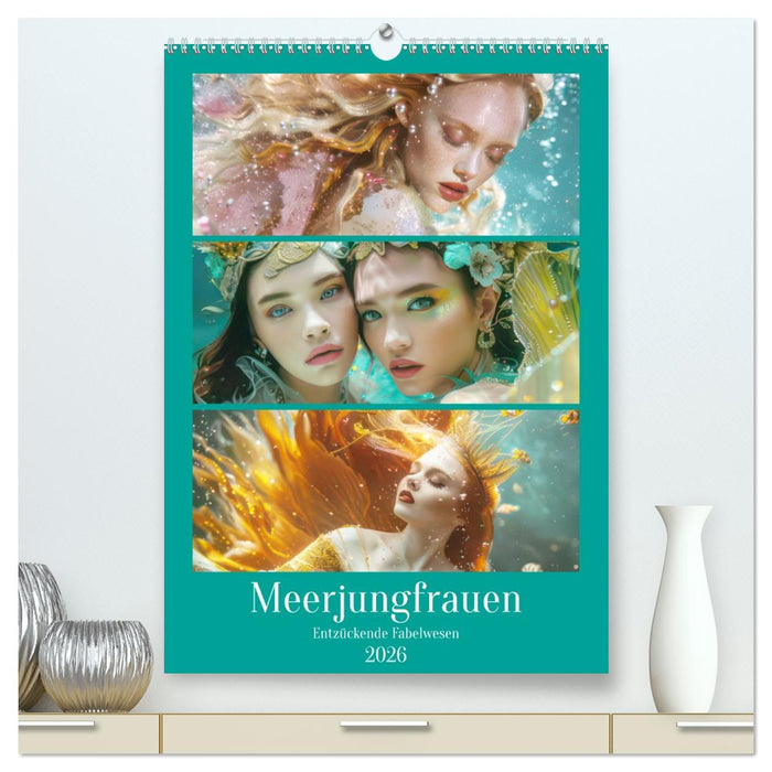 Meerjungfrauen – Entzückende Fabelwesen (CALVENDO Premium Wandkalender 2026)