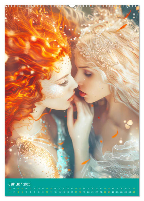 Meerjungfrauen – Entzückende Fabelwesen (CALVENDO Premium Wandkalender 2026)