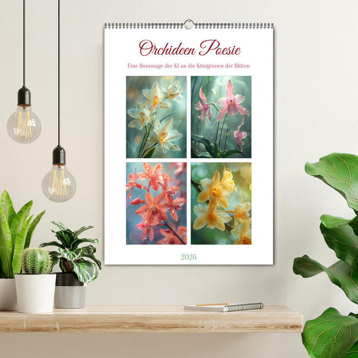 Orchideen Poesie (CALVENDO Wandkalender 2026)