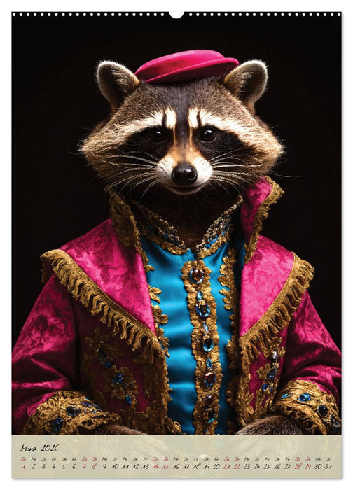 Barocke Tierportraits - Kunst und Klassik (CALVENDO Wandkalender 2026)