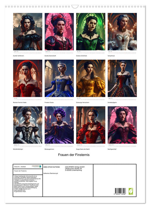 Frauen der Finsternis (CALVENDO Wandkalender 2026)