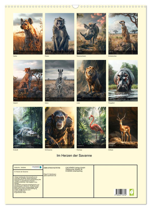 Im Herzen der Savanne (CALVENDO Wandkalender 2026)