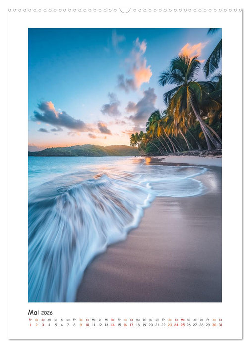 Entdecke das Paradies - Atemberaubende Strände durch eine KI in Szene gesetzt (CALVENDO Wandkalender 2026)