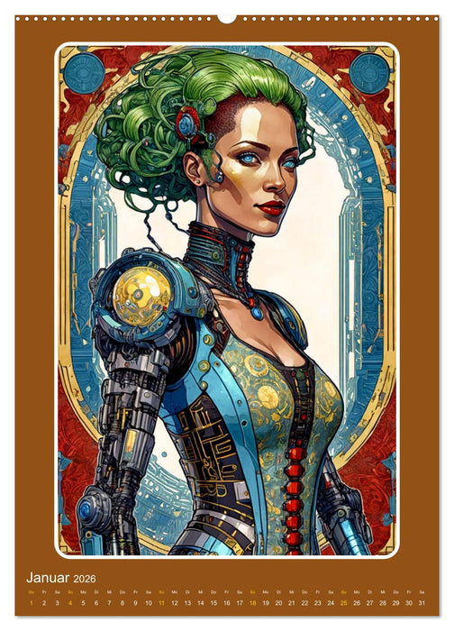 Weibliche Roboter (CALVENDO Premium Wandkalender 2026)