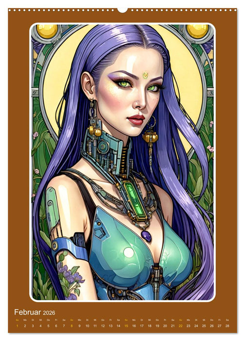 Weibliche Roboter (CALVENDO Premium Wandkalender 2026)